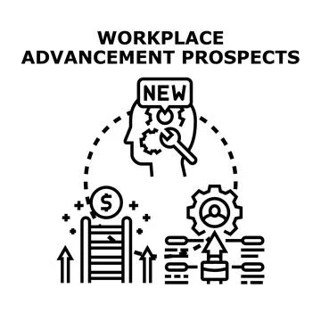 Workplace advancement prospects concept vector illustration 스톡 일러스트