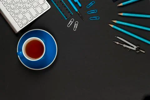 Workplace of architect - Architect rolls and plans Stock Photos