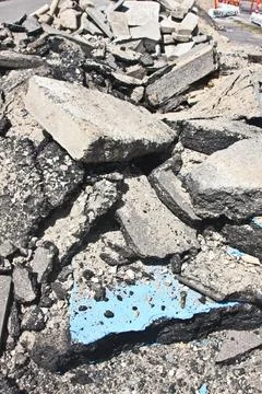 Workplace with asphalt Stock Photos