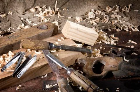 Workplace carpenter Stock Photos