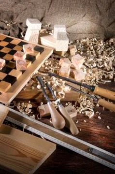Workplace carpenter Stock Photos