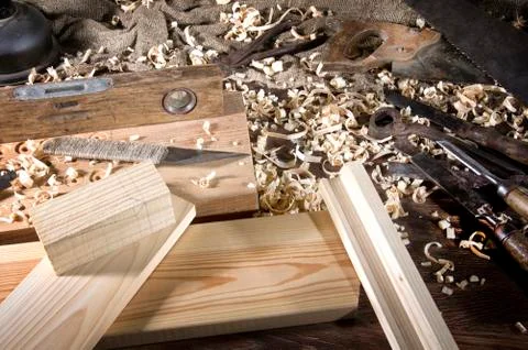 Workplace carpenter Stock Photos