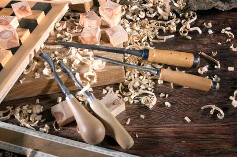 Workplace carpenter Stock Photos