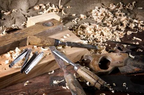 Workplace carpenter Stock Photos
