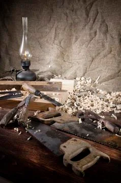Workplace carpenter Stock Photos
