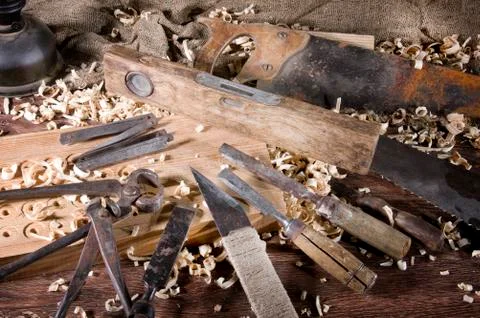 Workplace carpenter Stock Photos