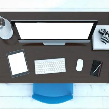 Workplace with a computer 스톡 일러스트