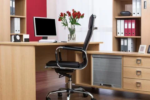 Workplace with computer in a office Foto stock