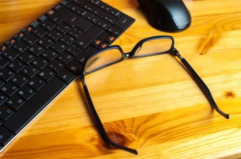 Workplace for computer Stock Photos