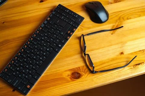 Workplace for computer Stock Photos