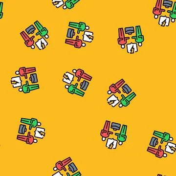 Workplace conflicts vector seamless pattern 스톡 일러스트