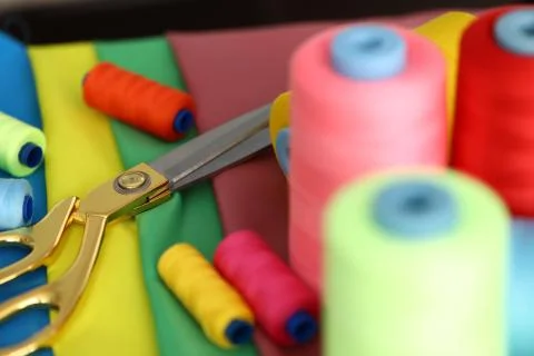 Workplace of creative tailor Stock Photos