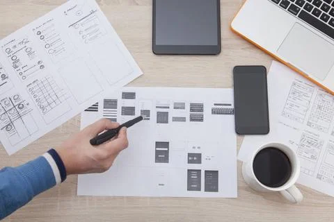 Workplace developer of mobile applications Workplace developer of mobile a... Stock Photos