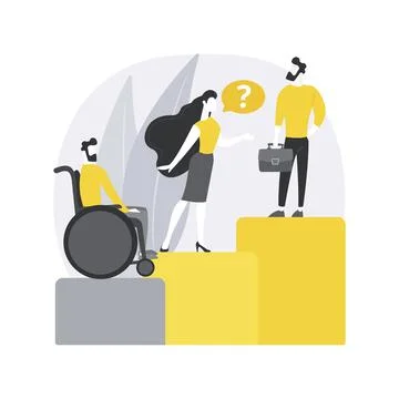Workplace discrimination abstract concept vector illustration. Stock Illustration