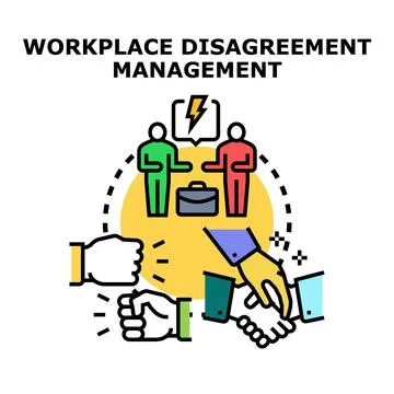 Workplace dispute resolution developing partnership agreement 스톡 일러스트