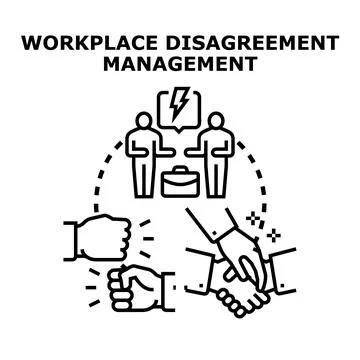 Workplace dispute resolution developing partnership agreement Stock Illustration