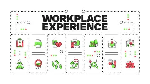 Workplace experience concept banner graphic Illustration