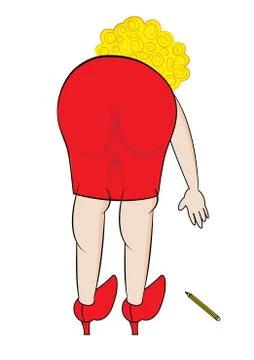 Workplace flirting Stock Illustration