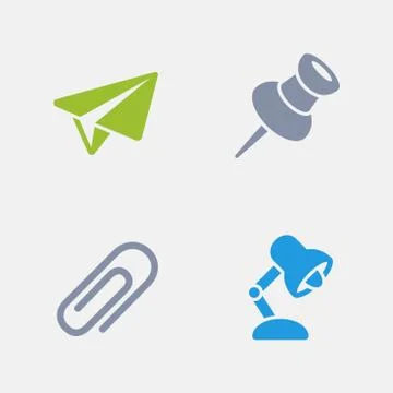 Workplace - Granite Icons Stock Illustration