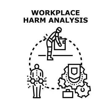 Workplace harm analysis preventing safety risks and health hazards 库存插图