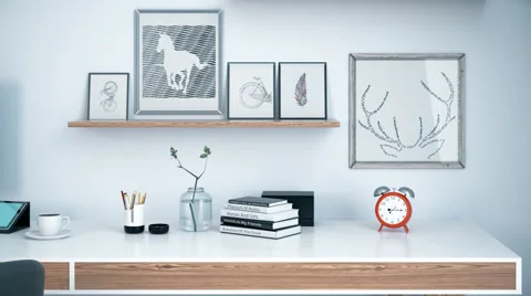 Workplace At Home Office Stock Footage 53226772