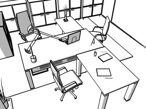 Workplace Stock Illustration