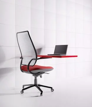 Workplace. laptop,chair,table Illustrazione stock