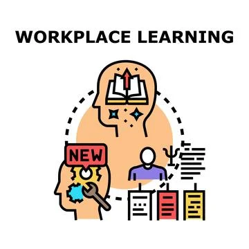 Workplace learning process for business development and growth Stock Illustration
