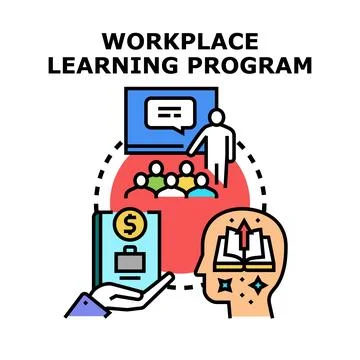 Workplace learning program developing employee skills and knowledge Stock-Illustration