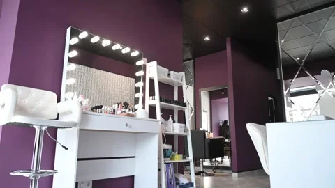 Workplace for makeup in a good salon Stock Footage 183524304