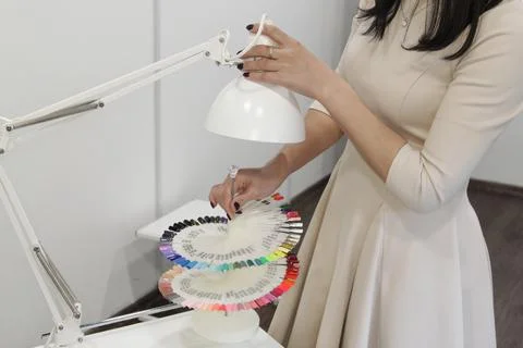 Workplace of a manicure master Stock Photos