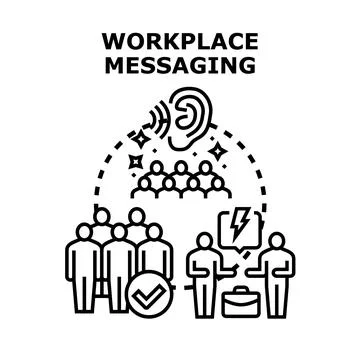 Workplace messaging concept for effective communication Stock Illustration
