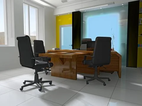 Workplace at modern office Stock Illustration