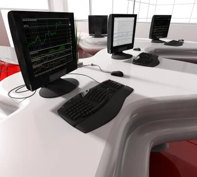 Workplace at modern office Stock Illustration