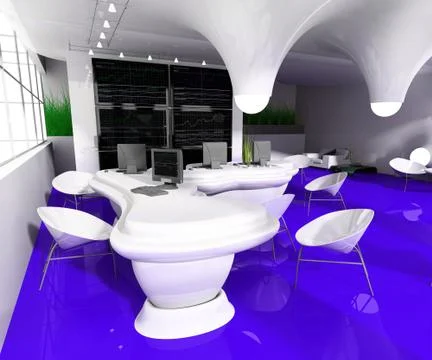 Workplace at modern office Stock Illustration