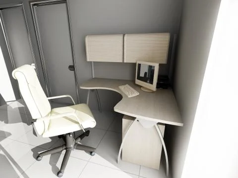 Workplace at modern office Stock Illustration