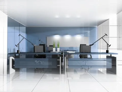 Workplace at modern office Stock Illustration