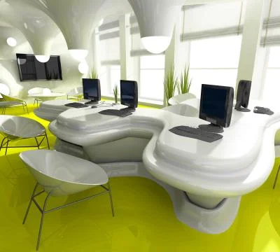 Workplace at modern office Stock Illustration