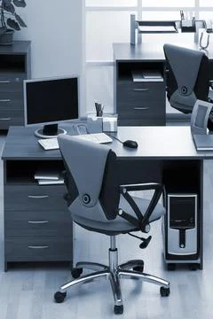 Workplace in a modern office Stock Photos
