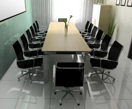 Workplace for negotiations Stock Illustration