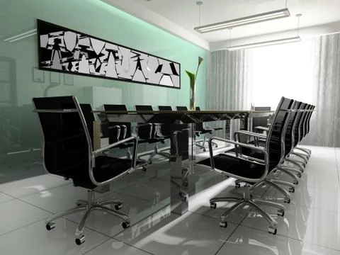 Workplace for negotiations Stock Illustration