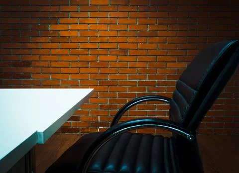 Workplace office background. Dark Border Stock Photos