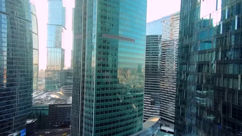 Workplace in the office with a beautiful view outside the window Video stock 150288116