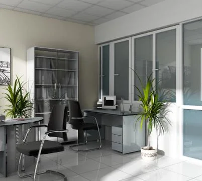 Workplace at office Stock Illustration