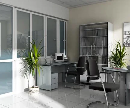 Workplace at office Stock Illustration