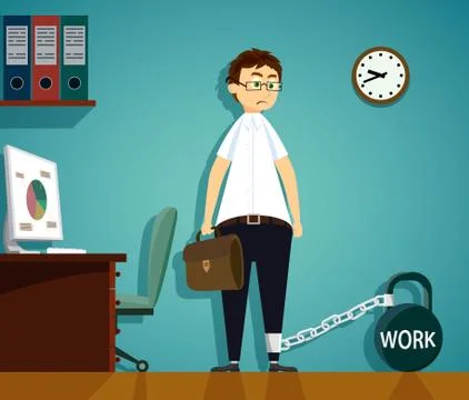 Workplace in the office Stock-Illustration