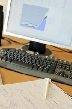 Workplace in office Stock Photos