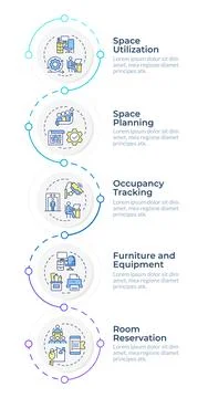 Workplace operations move management infographic vertical sequence Stock Illustration