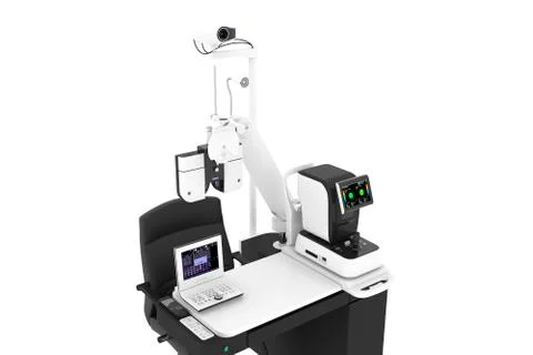 Workplace of an ophthalmologist Stock Illustration