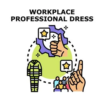 Workplace professional dress code concept illustration Stock Illustration